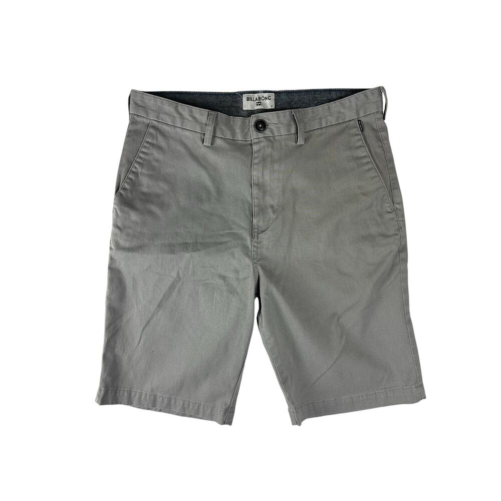 Billabong Gray Chino Shorts Flat Front Casual Men’s Size 31 8.5" Inseam